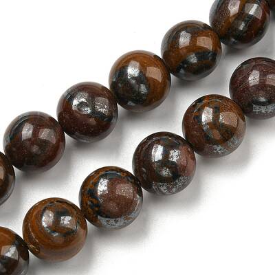 Natural Yellow Tiger Iron Beads Strands