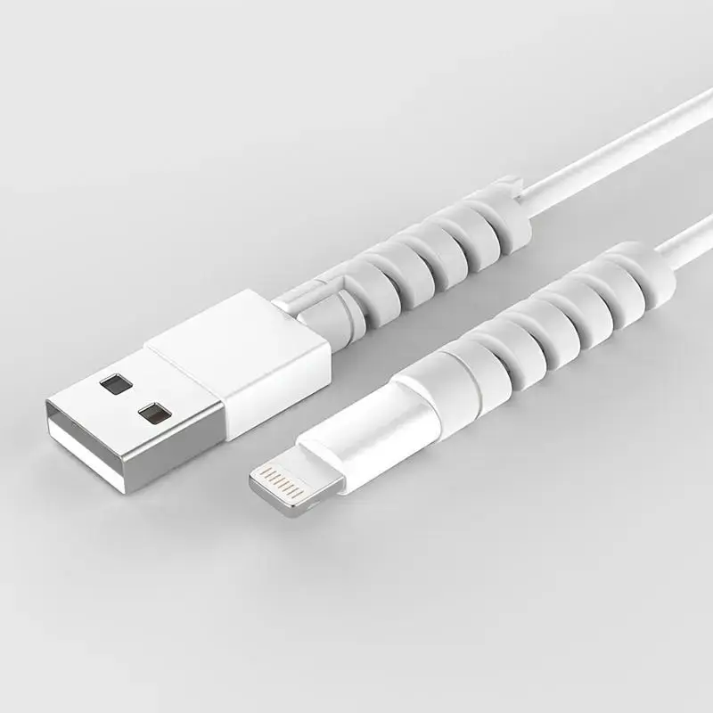 12pcs Random Color Silicone Desk Cable Organiser, Data Cable Protector, Charger Cable Saver, Silicone Flexible Cable Wire Pro...