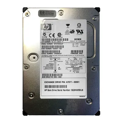 A7077-69001 HP 72.8GB Ultra-320 SCSI 15000 3.5-inch Hard Drive