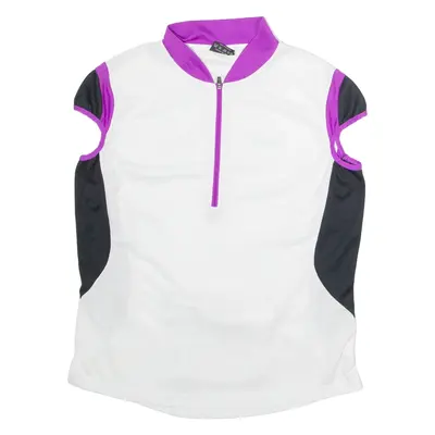 BRUNEX Cycling Womens Jersey White Sleeveless 1/2 Zip L