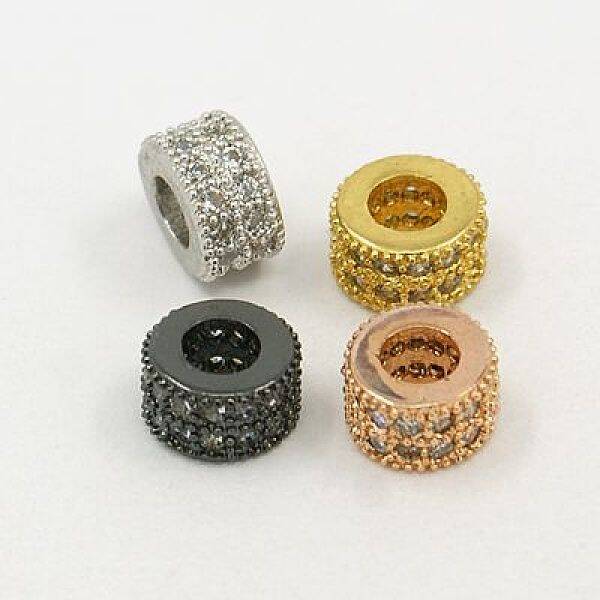 Brass Cubic Zirconia Beads