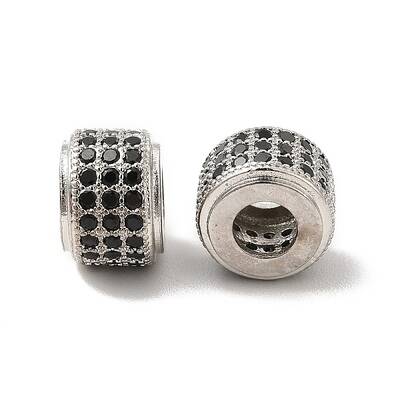 Rack Plating Brass Cubic Zirconia Beads