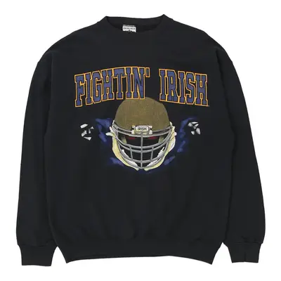 Made in USA Fightin Irish Briar Creek College Sweatshirt - Large Black Cotton Blend