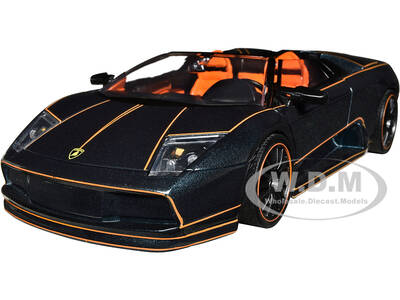 Lamborghini Murcielago Roadster Black Metallic with Orange Interior \