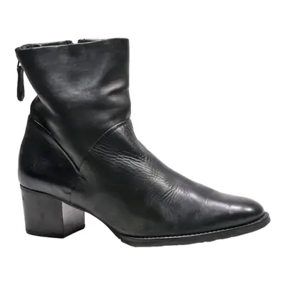 PAUL GREEN Ankle Boots Black Leather Womens UK 6