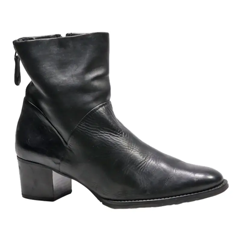 PAUL GREEN Ankle Boots Black Leather Womens UK 6