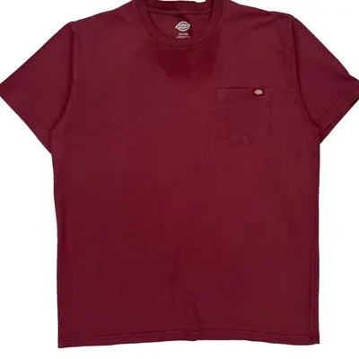 Dickies Tall T-Shirt - XL Burgundy Cotton
