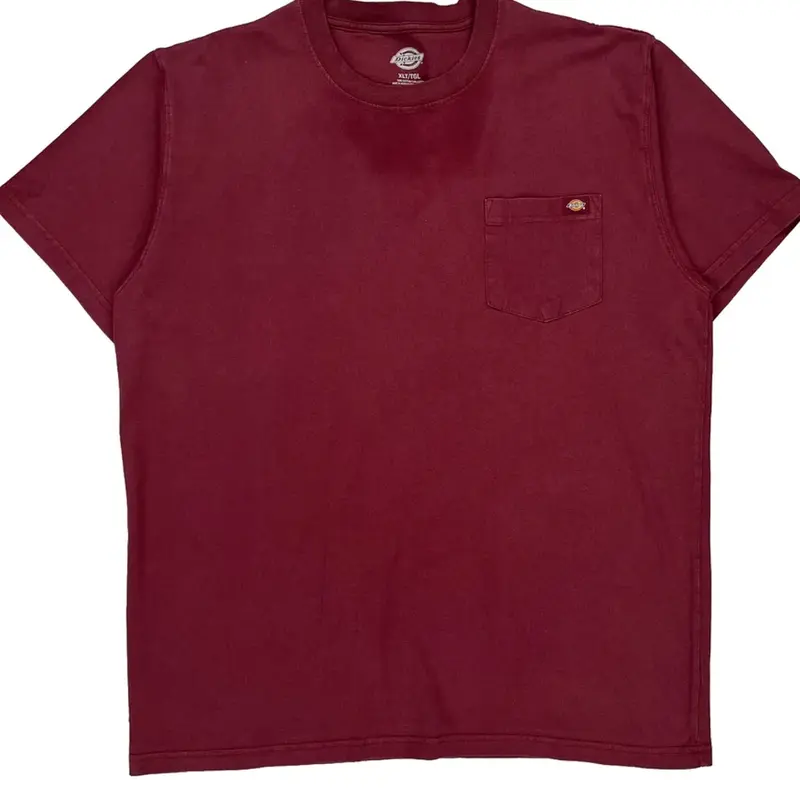 Dickies Tall T-Shirt - XL Burgundy Cotton
