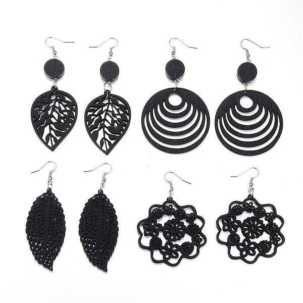 Trendy Wood Dangle Earrings