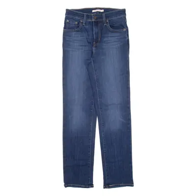 LEVI'S 724 High Rise Womens Jeans Blue Regular Straight W26 L30