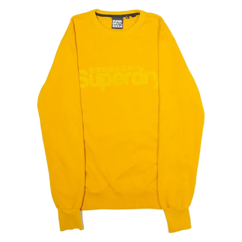 SUPERDRY Mens Sweatshirt Orange Crew Neck M