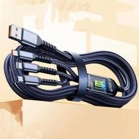 3 in 1 Digital Display Charging Cable, PD 100W Fast Charging Cable, Multifunctional Charging Cable Compatible with Samsung Ga...