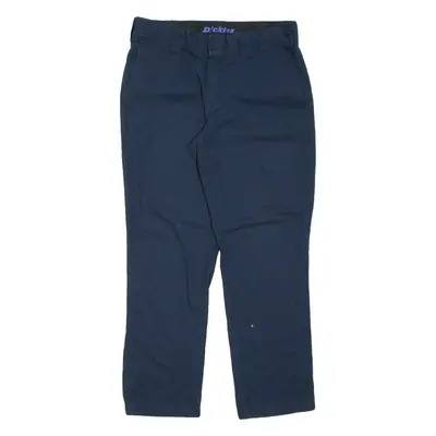 DICKIES Mens Trousers Blue Regular Straight W32 L29