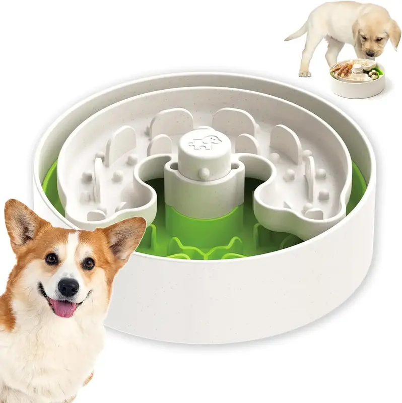 Dog Slow Feeder for Small Medium Dogs, Green, Puzzle Feeder Lite, For Puppy silicone dog toy Dogs Feeding Supplies Anti-Slip ...