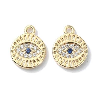 Brass Micro Pave Cubic Zirconia Pendants