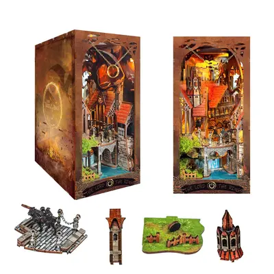 Wizarding World Wooden Puzzle, 3D Wooden Puzzle, DIY Wooden Craft Kit, DIY House Assembly Kit, Desktop Ornament for Home Offi...