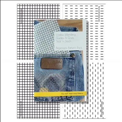 Wash Away Visible Mending Patterns-  Starter Pack for Mending Clothing
