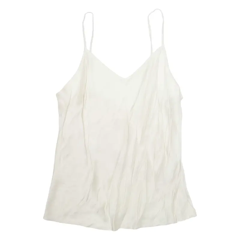 Womens Camisole Vest Cream V-Neck Sleeveless M