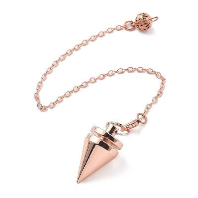 Brass Dowsing Pendulum Big Pointed Cone Pendants
