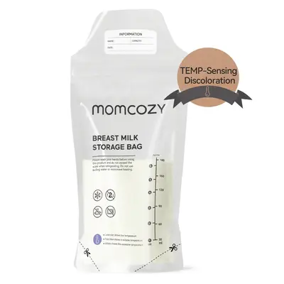 Momcozy Breastmilk Storing Bags, Temp-Sensing Discoloration Milk Storing Bags for Breastfeeding, Disposable Milk Storage Bag ...