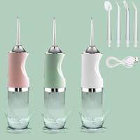 Rechargeable Water Flosser, 1 Box Portable Oral Irrigator with 4 Jet Tips, Cordless Oral Irrigator, Waterproof Water Flosser ...