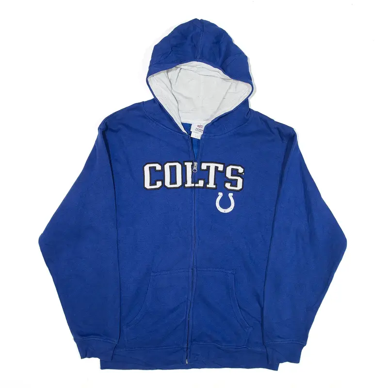 NFL Indianapolis Colts USA Hoodie Blue Full Zip Boys XL