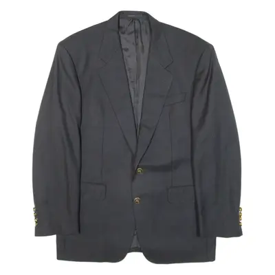 BURBERRY Mens Blazer Jacket Black Knit Wool 90s L
