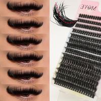 Mixed Length Eyelash Extensions Kit, 1 Box D Curl Individual False Eyelashes, Professional Eye Makeup Accessories for Women &...