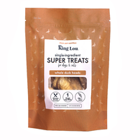 King Lou Whole Duck Heads Treats for Dogs and Cats, Single-Ingredient, 100% USA, Small-Batch, High Quality and Healthy Pet Tr...