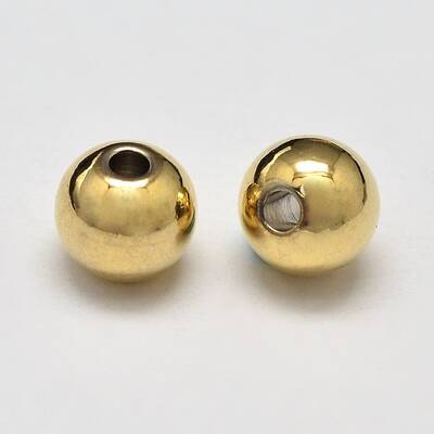 Rack Plating Brass Round Spacer Beads