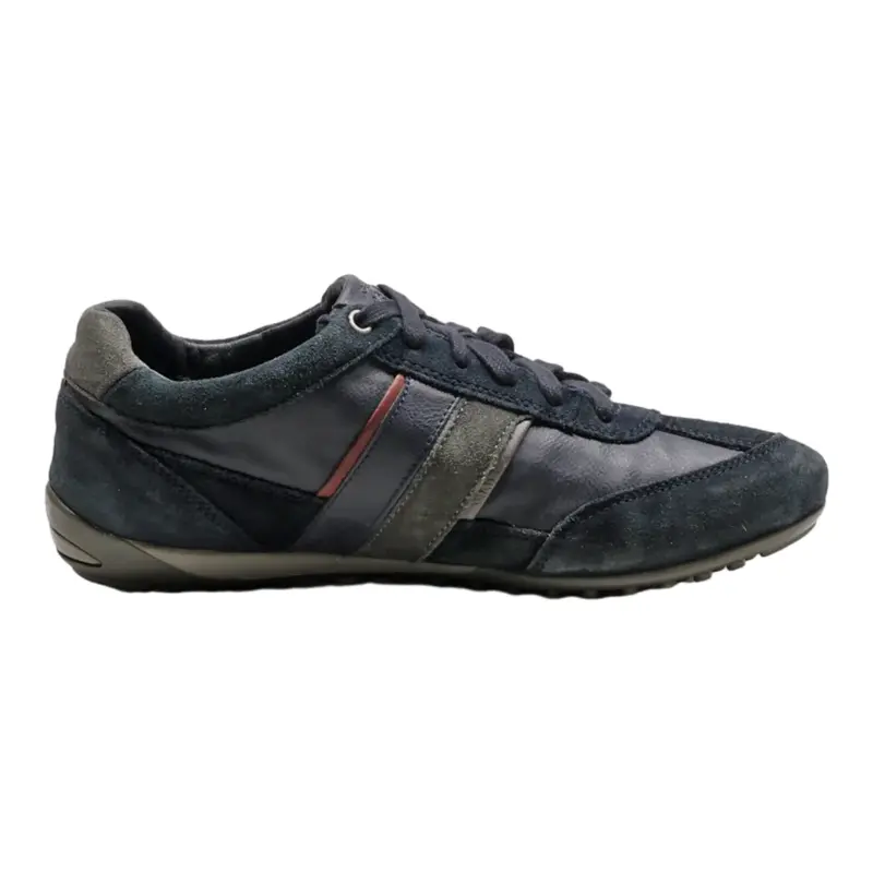 GEOX Sneaker Trainers Blue Leather Mens UK 7.5