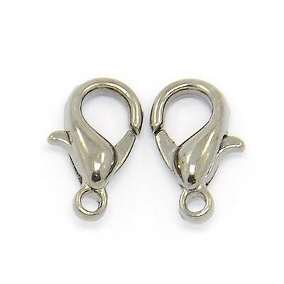 Black Tone Zinc Alloy Lobster Claw Clasps