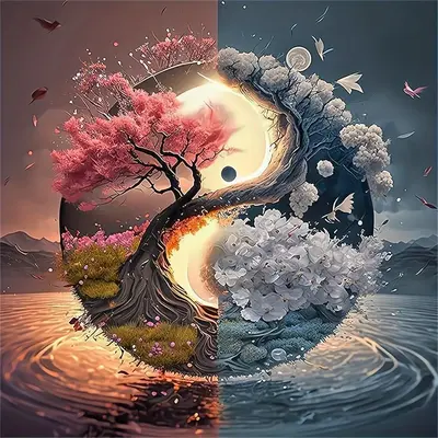 Tree Pattern DIY Diamond Art Painting Without Frame, DIY 5D Diamond Arts Painting Kit, Wall Art Decor For Home Living Room Be...