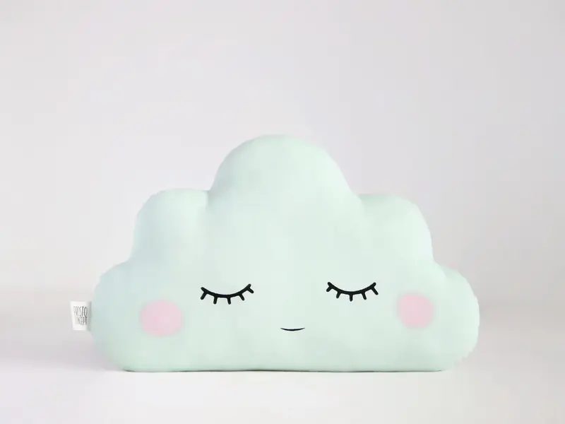 Green Mint Small Cloud Pillow