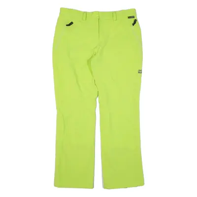 JACK WOLFSKIN Fleece Lined Womens Trousers Green Regular Bootcut W31 L29