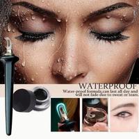 【Eyeliner Applicator Kit】Silicone Eyeliner Tool withEyeliner Cream,thin eyeliner.Newbie Cosmetics Set，brown eye liner.w...