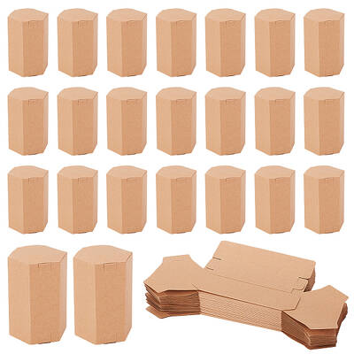 Hexagon Kraft Paper Handmade Soap Gift Storage Boxes