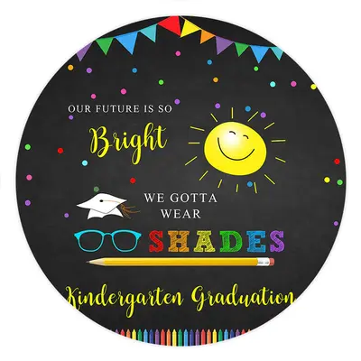 Aperturee Circle Our Future Is So Bright Happy Grad Backdrop | Personalized Graduation Banner | Diy Graduation Backdrop | Gra...