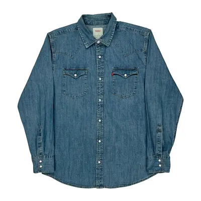 Levis Denim Shirt - Medium Blue Cotton