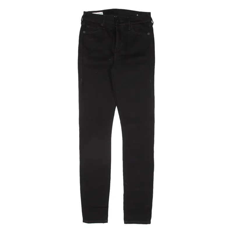 TRUE RELIGION Halle High Rise Womens Jeans Black Slim Skinny W25 L29