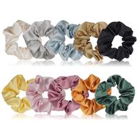 FABA Satin Silk Hair Scrunchies Soft Hair Ties Fashion Hair Bands Hair Bow Ropes Hair Elastic Bracelet Ponytail Holders Hair ...