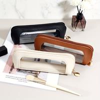 Portable Makeup Brush Bag, Zipper Storage Bag Organizer Pouch, Versatile Storage Stationery,Ideal Travel Companion