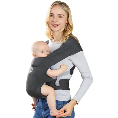 MOMTORY Baby Wrap Carrier, Newborn to Toddler, Baby Wrap Carrier for Ergonomic, Cozy and Lightweight Infant Carrier for 7-25l...