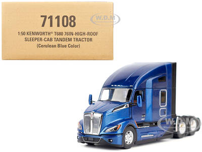 Kenworth T680 Truck Tractor Deep Cerulean Blue Metallic \