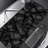 Money Pattern Desk Mat, Large Gameing Mouse Pad, Aesthetic Desktop Decoration Protection Pad, Non-slip Work Pad, Suitable for...