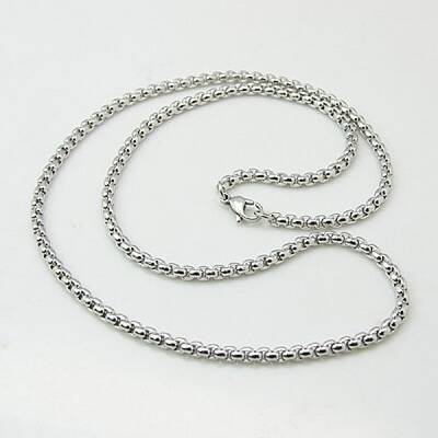 Tarnish Resistant 304 Stainless Steel Necklaces Men's Rolo Chain Necklaces