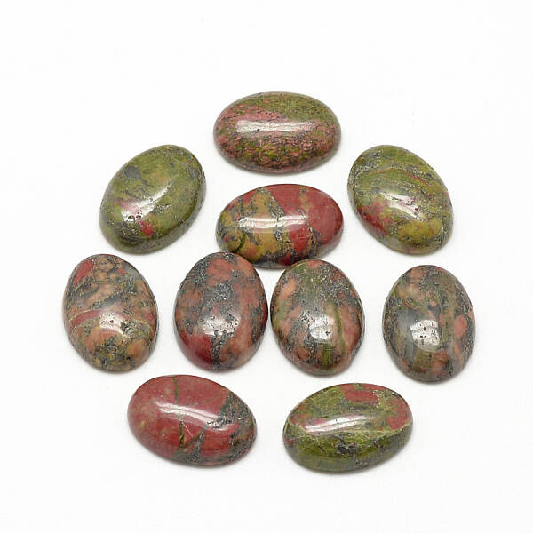 Natural Unakite Cabochons