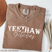 Comfort Colors Yee Haw Bitches T-Shirt, My Last Rodeo Shirt, Western Shirt, Cowgirl T-Shirt, Western Graphic Tee, Southwest T...