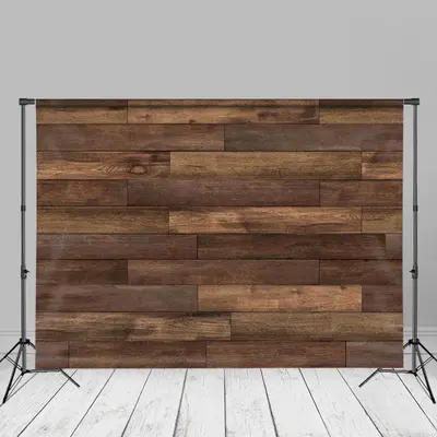 Brown Wood Texture Wall Floor Artistic Portrait Backdrop - Aperturee