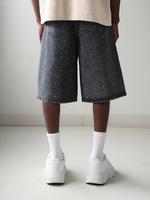 Men's Rhinestone Decor Button Fly Denim Shorts, Regular Fit Casual Pocket Design Denim Shorts for Summer, Fashion Men's Botto...